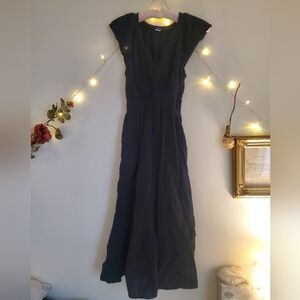Black 100%cotton Muslin Midi Dress. Womens Small OLD NAVY